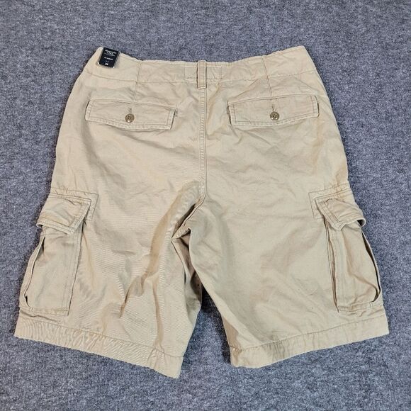Abercrombie & Fitch Men's 28 Cargo Khaki Distressed Grunge Paratrooper New - Picture 2 of 12